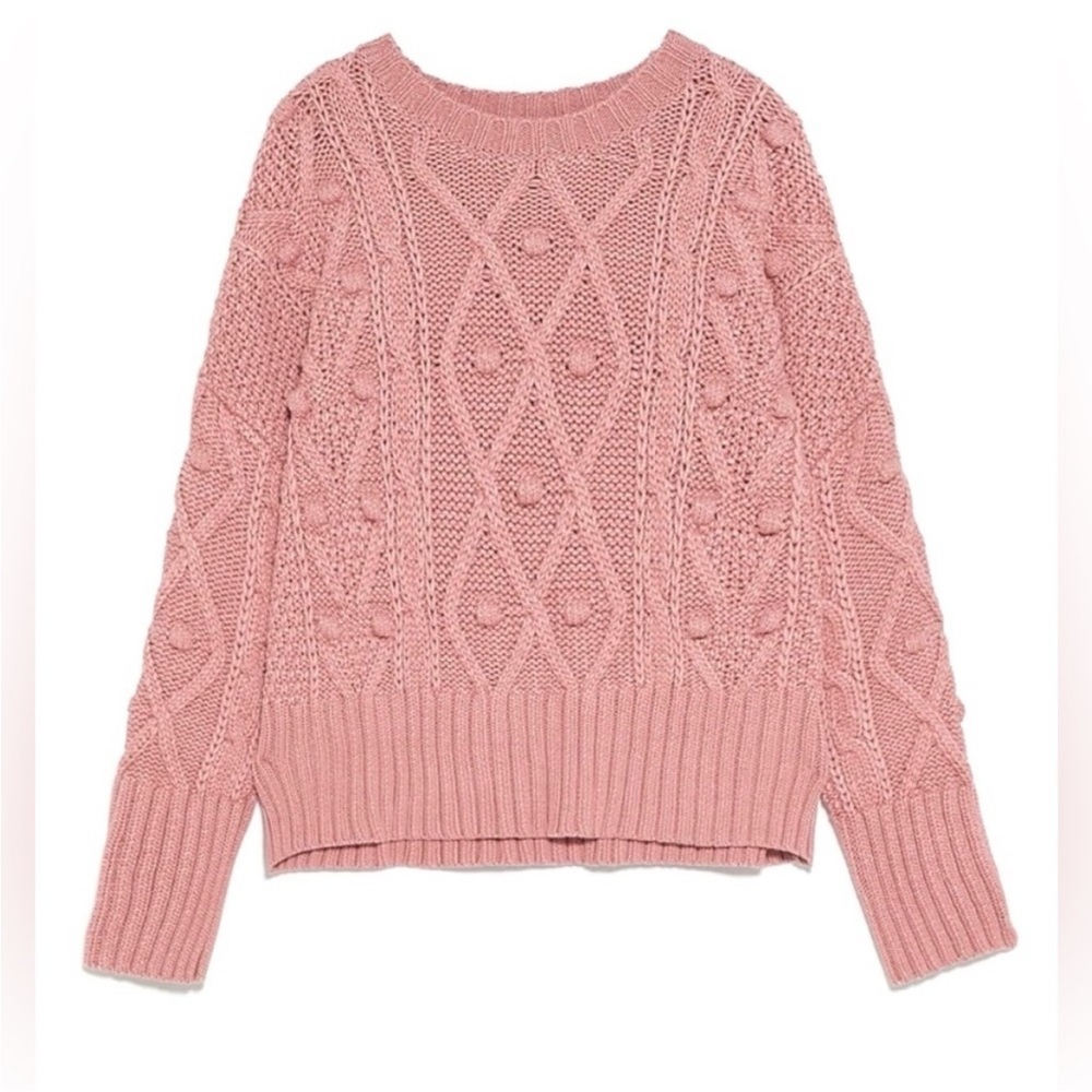 ZARA Pink Knit Sweater